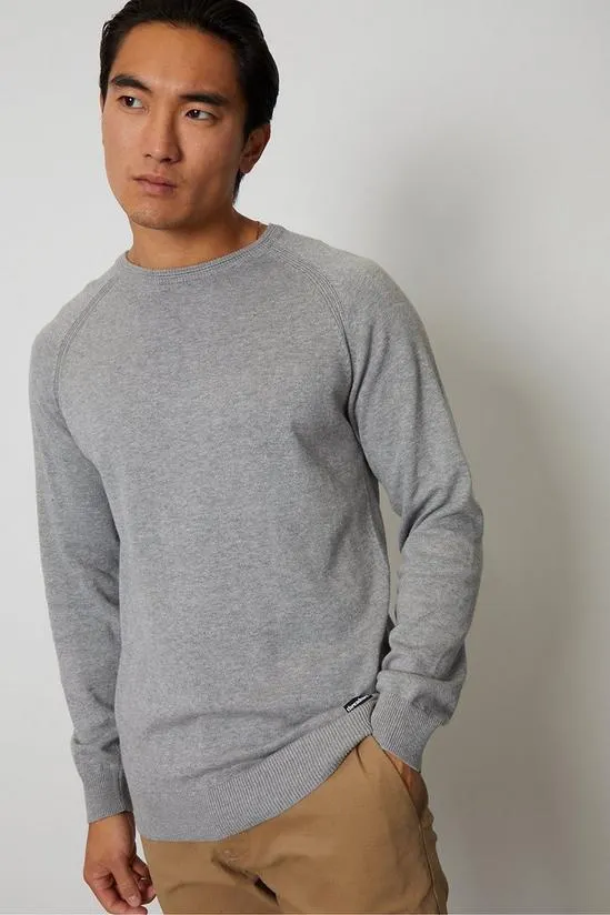 'Devon' Cotton Lightweight Crew Neck Knitted Jumper