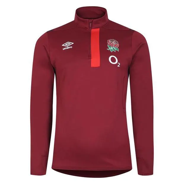 England Rugby Half Zip Fleece Top 2023 2024 Adults