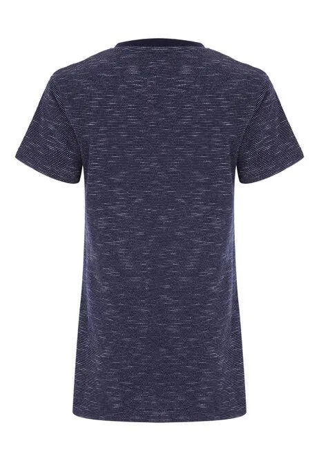 Older Boys Navy Textured T-Shirt