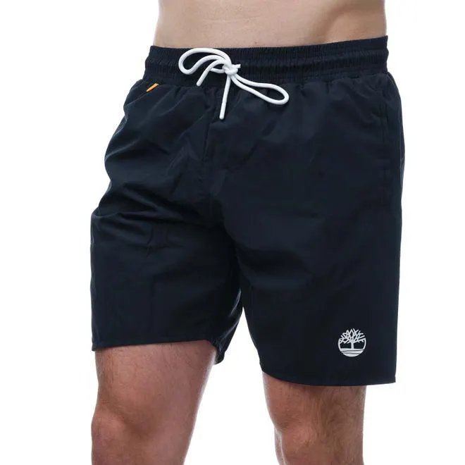 Timberland Mens Sunapee Lake Solid Swim Shorts in Navy