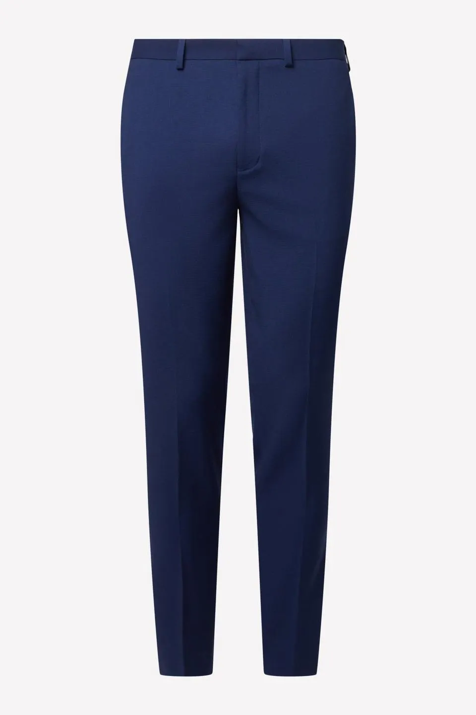 Skinny Fit Blue Textured Suit Trouser