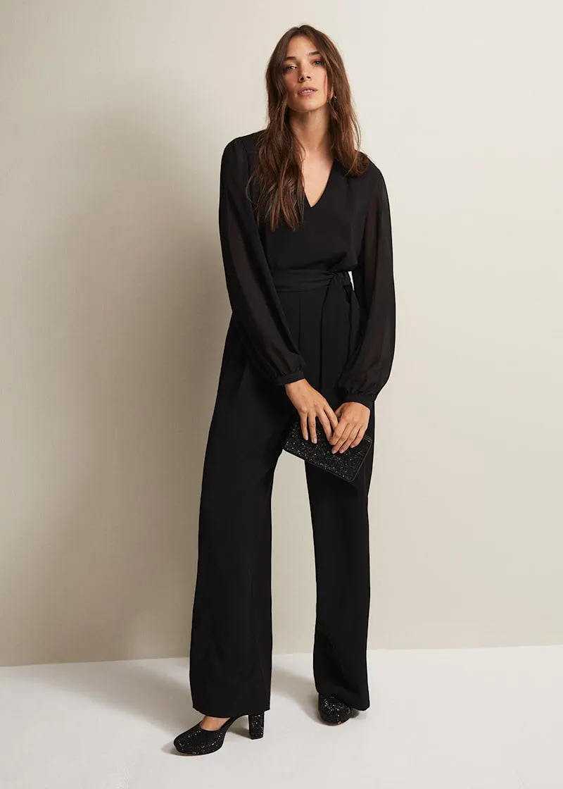 Audrey Black Wide Leg Jumpsuit