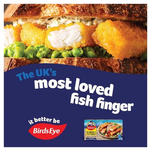 Birds Eye 10 Breaded Omega 3 Fish Fingers