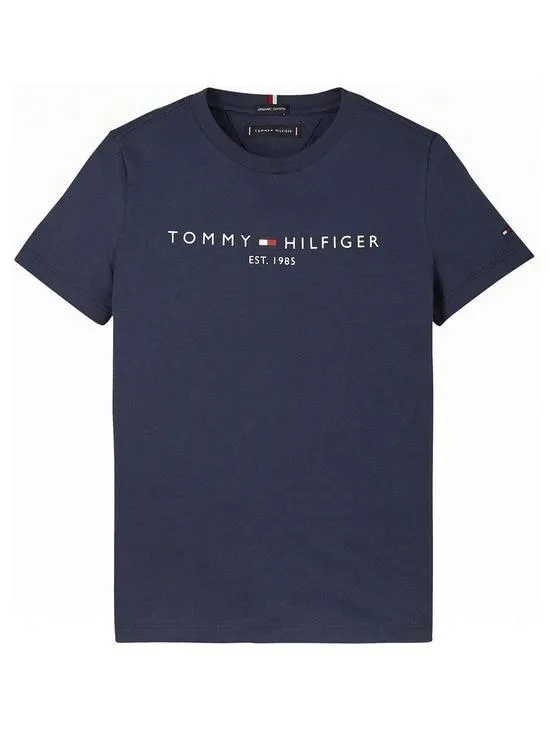 Boys Short Sleeve Essential Logo T-shirt - Navy