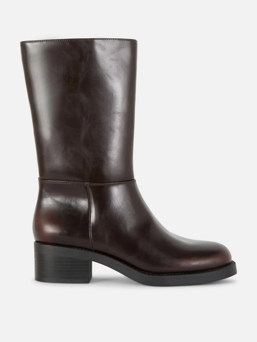 Chunky Square Toe Boots