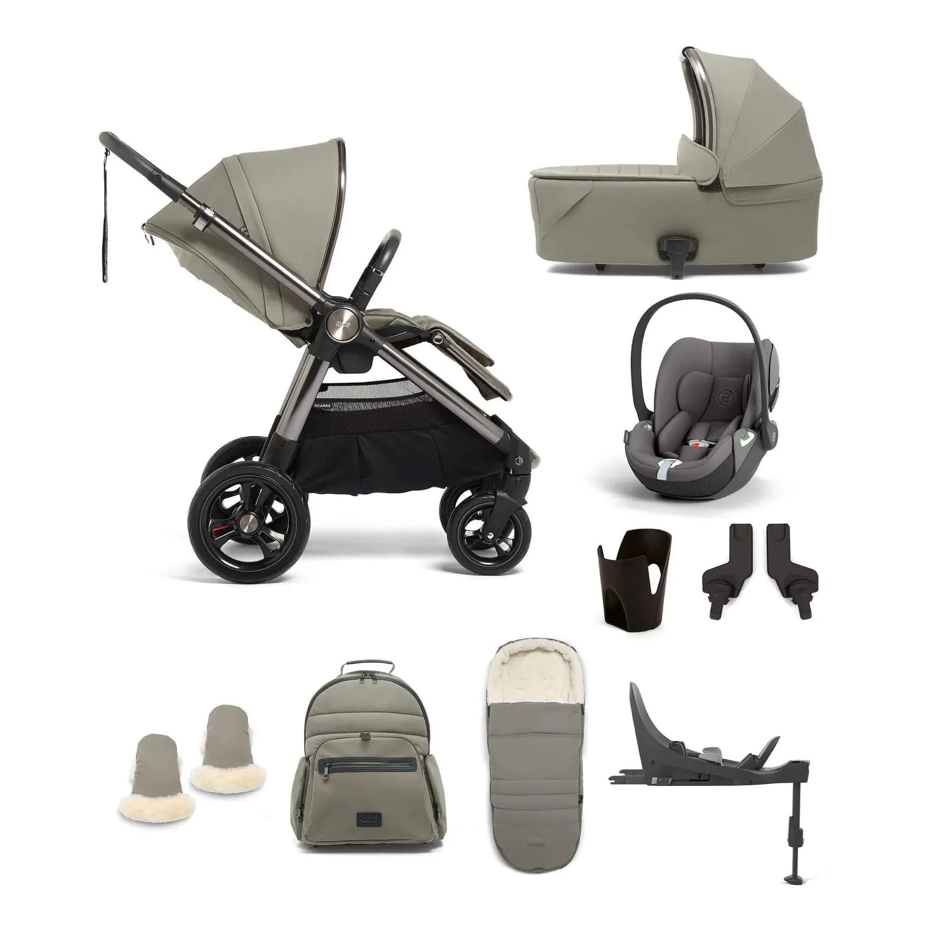 Mamas & Papas Ocarro 9-Piece Travel System with Cloud T in Everest