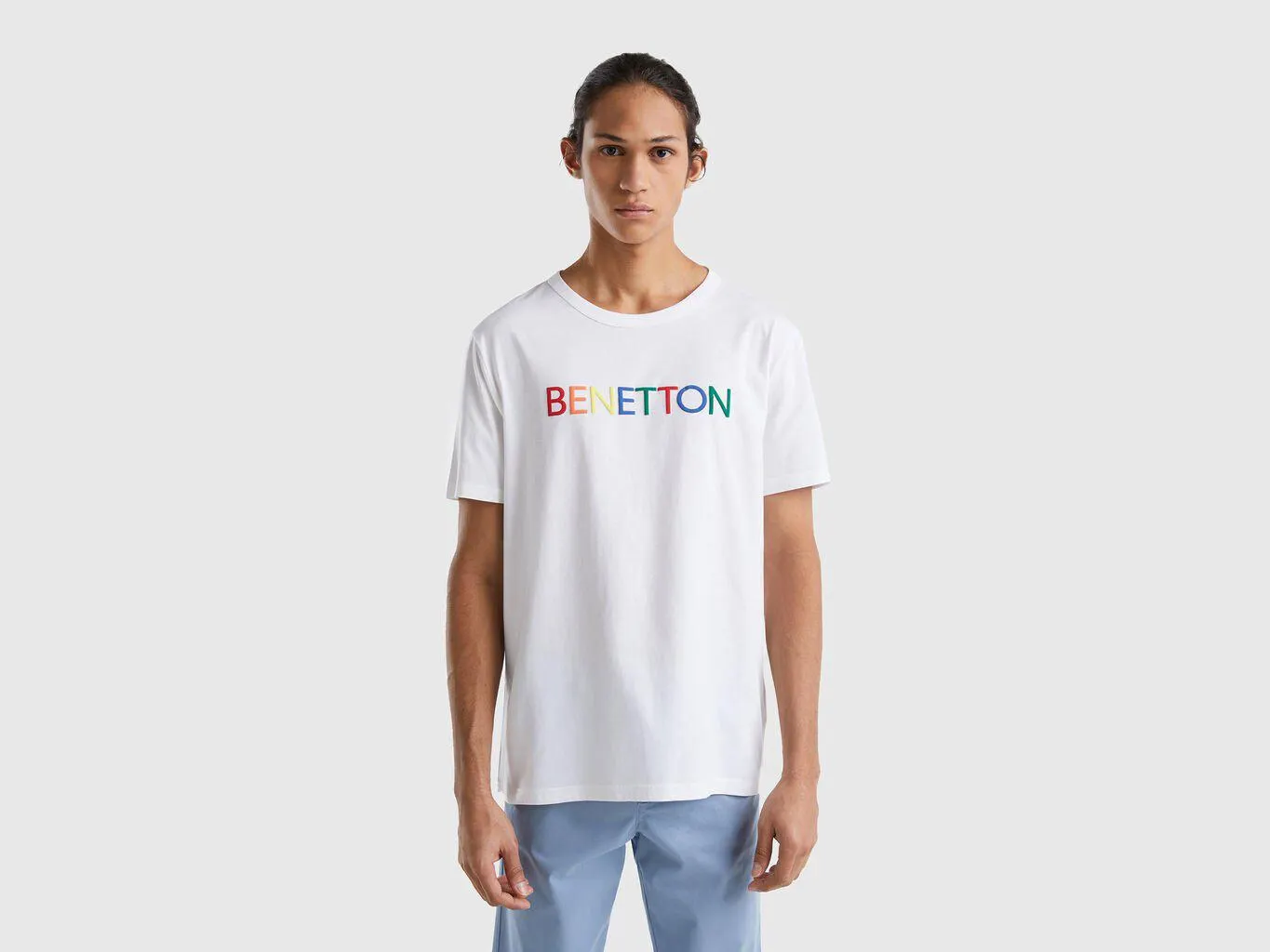 T-shirt in organic cotton with logo print