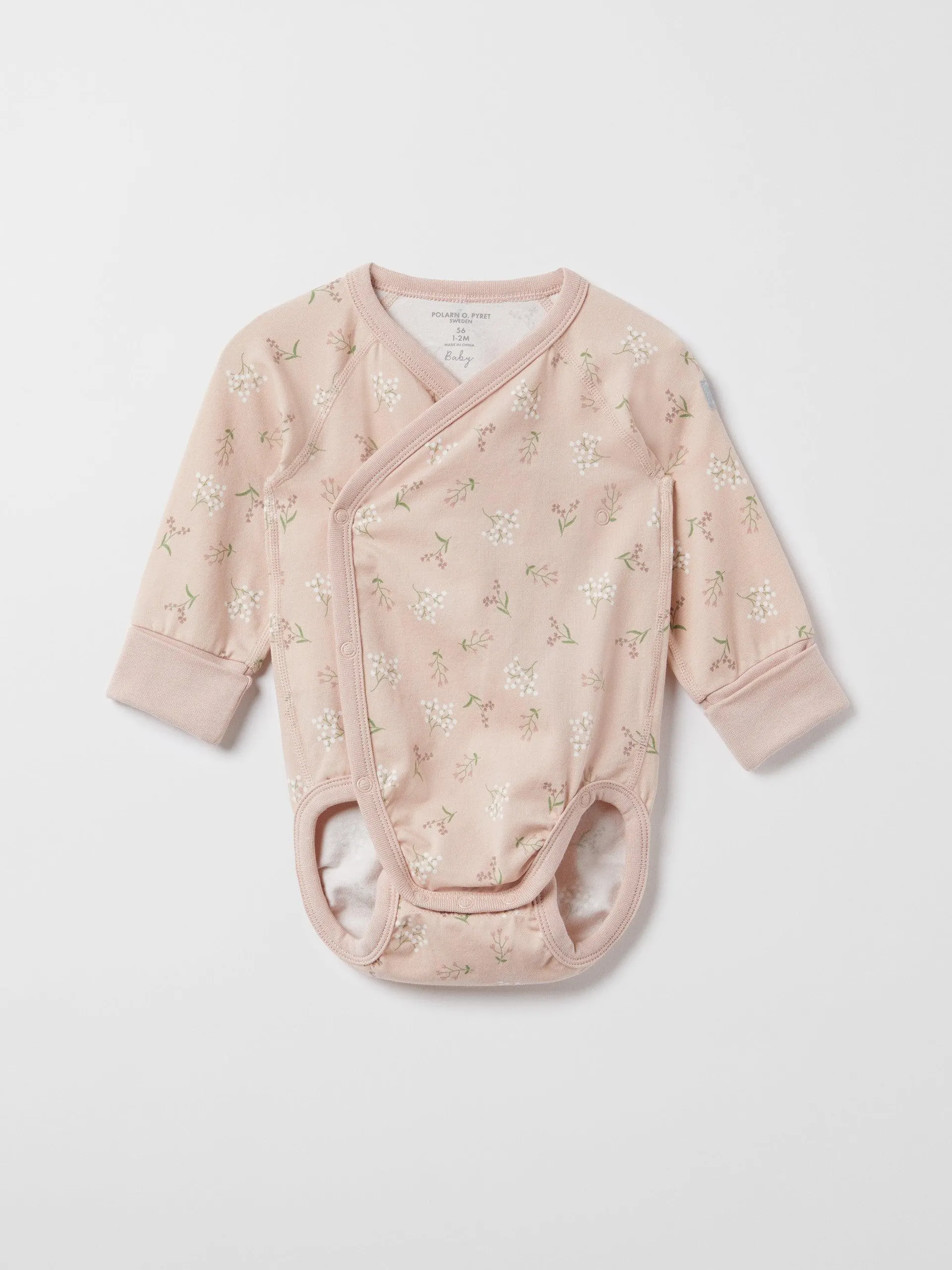 Floral Print Wraparound Babygrow