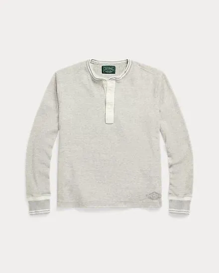 Waffle-Knit Henley Shirt