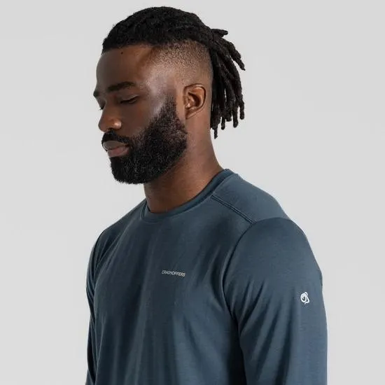 Craghoppers Nosilife Abel Long Sleeved T-Shirt - Blue Stone