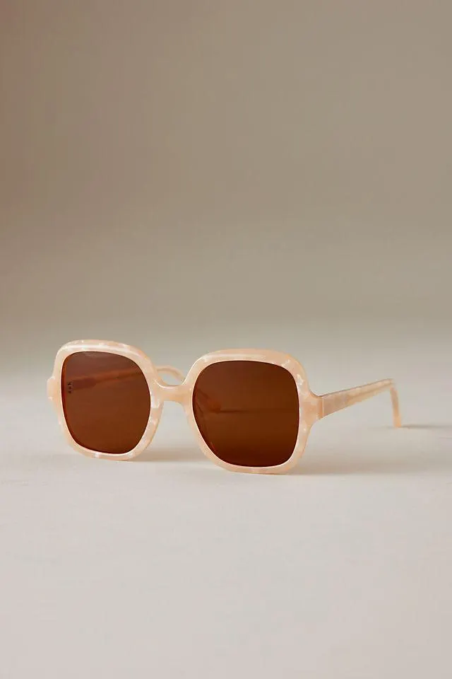 By Anthropologie The Daphne 70's Square Sunglasses