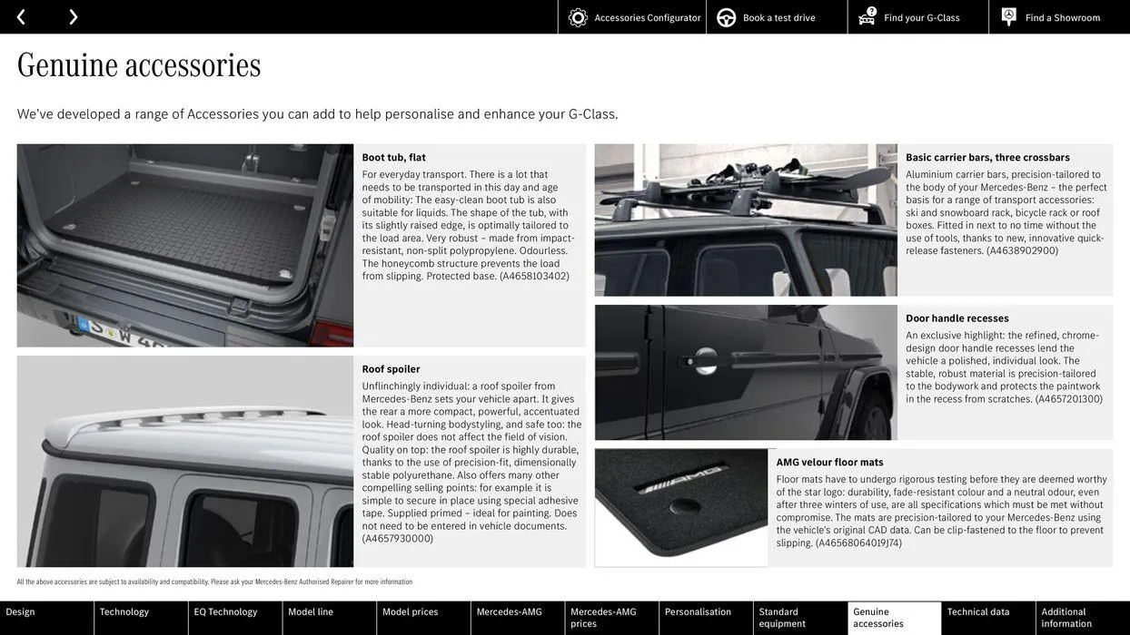 Mercedes Benz New G-Class from 10 August to 10 August 2025 - Catalogue Page 86