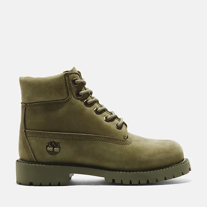 Premium 6 Inch Waterproof Boot for Youth in Dark Green