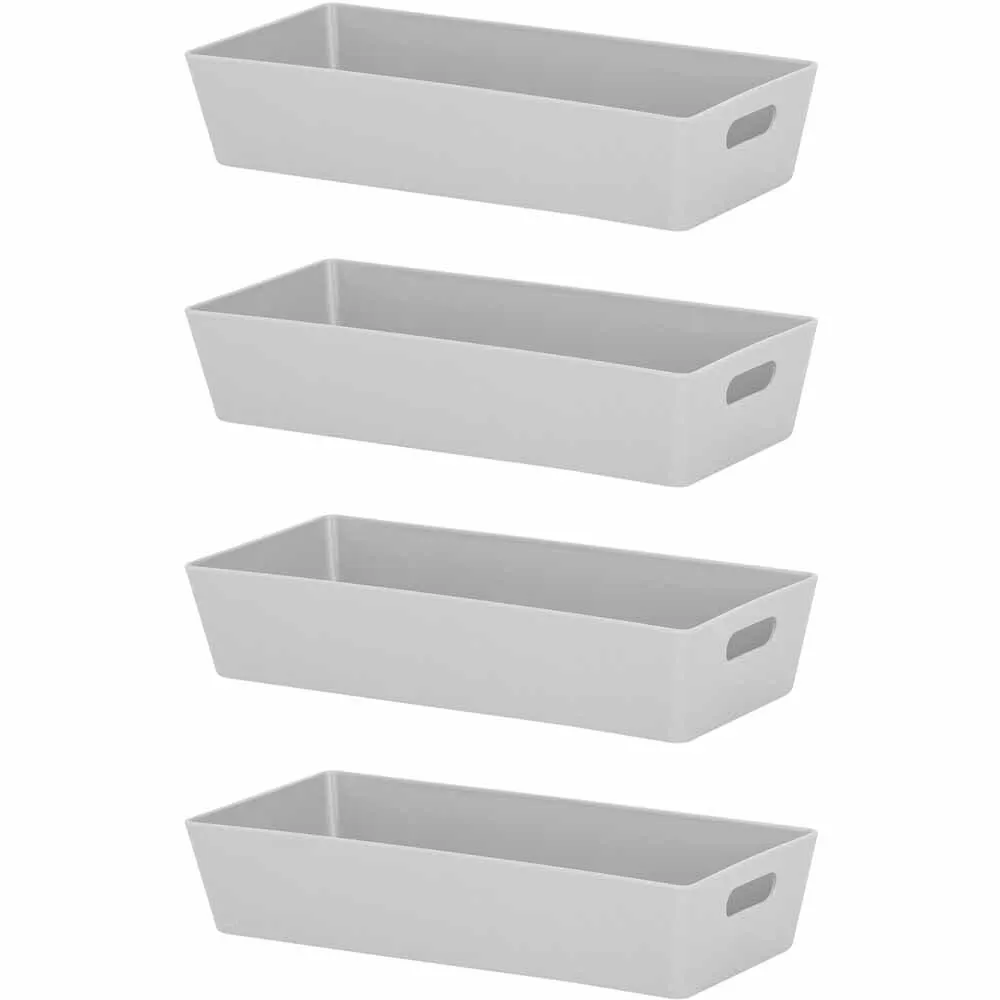 Wham 1L Grey Studio 2.1 Rectangular Basket Set of 4