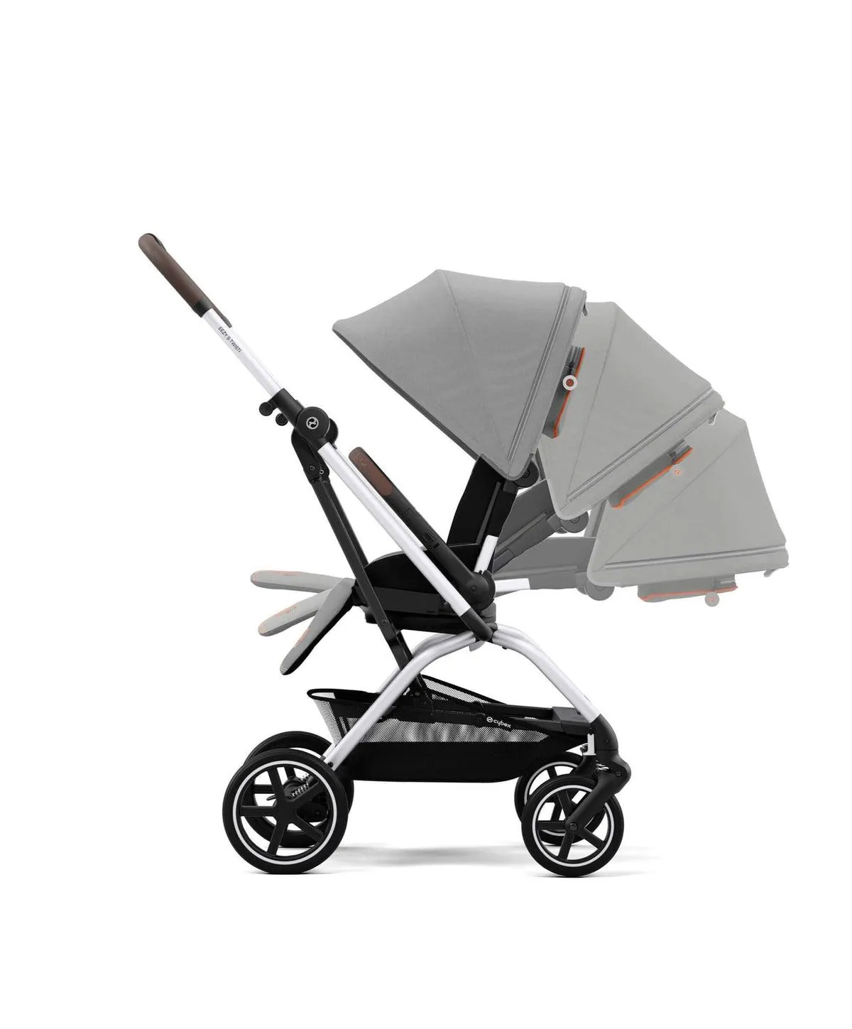 Cybex Eezy S Twist +2 Black Frame in Lava Grey