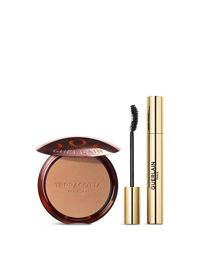 The Terracotta x Noir G Set: The Bronzing Powder & 24H Intense Volume Curl Mascara