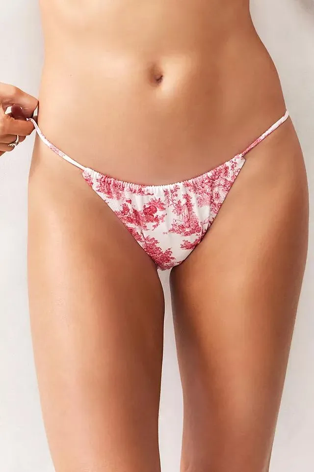 Out From Under Toile Print Bikini Bottoms