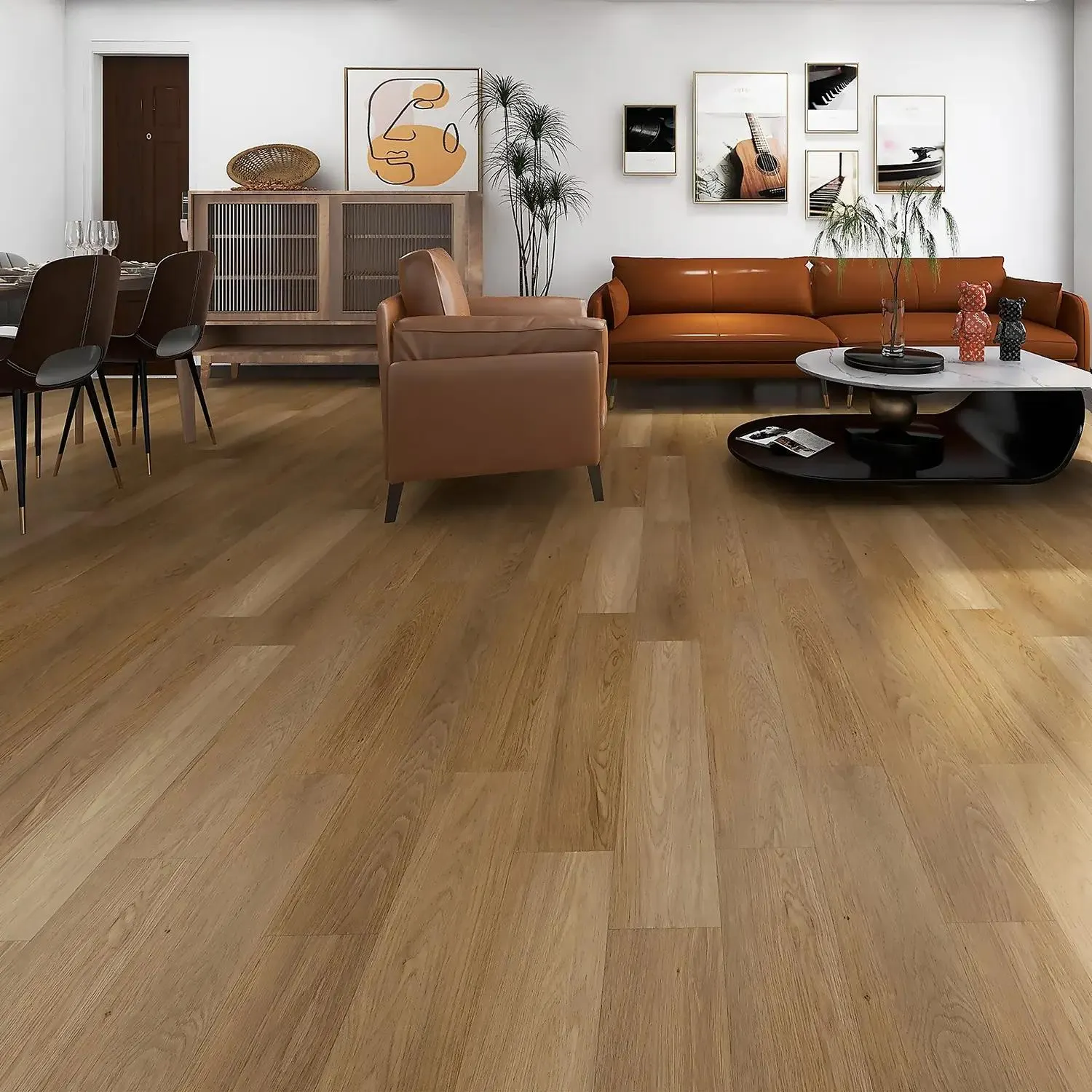 Rigid Core Luxury Vinyl Flooring - Natural Oak Effect