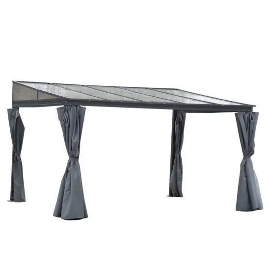 Outsunny 4 x 3m Outdoor Pergola Gazebo - Grey