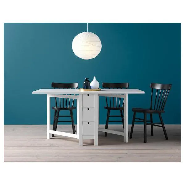 Gateleg table, white,