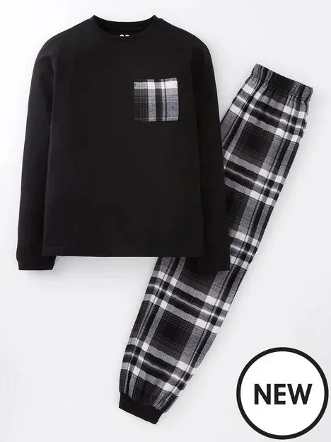 Boys Check Single Pjs