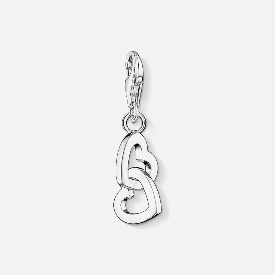 THOMAS SABO Women's Charm Pendant Hearts - Plain