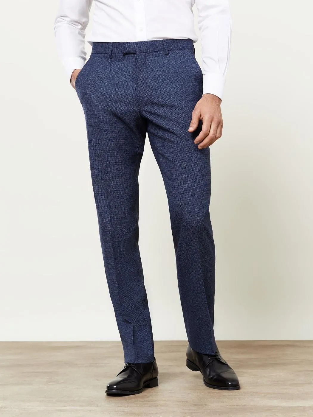 Lovell Infinity Slim Fit Blue Semi Plain Trousers
