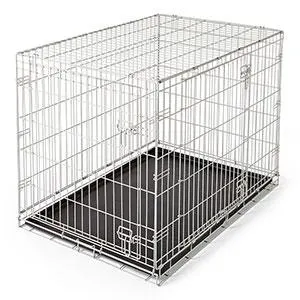Pets at Home Double Door Dog Crate Grey Large