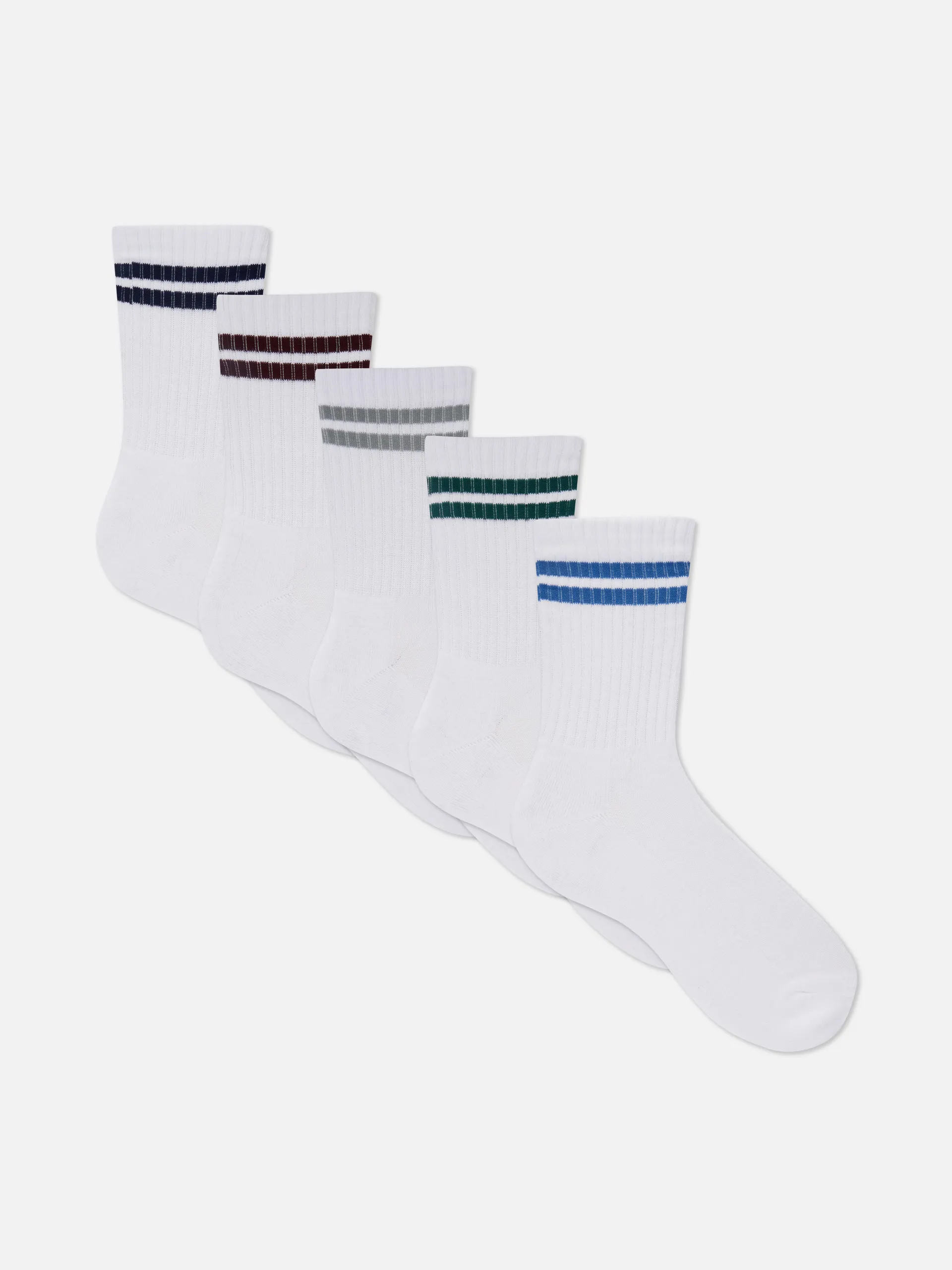 Pack 5 pares meias desporto riscas