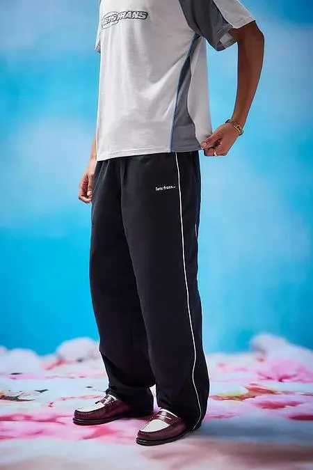 iets frans... Finn Black Microfiber Track Pants