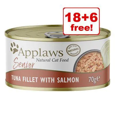 24 x 70g Applaws Senior Wet Cat Food - 18 + 6 Free! *