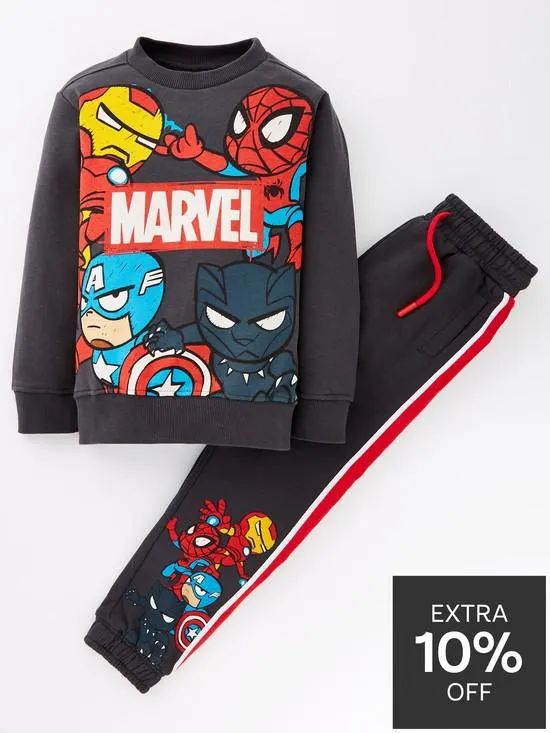 Avengers 2 Piece Sweat and Jogger Set - Grey