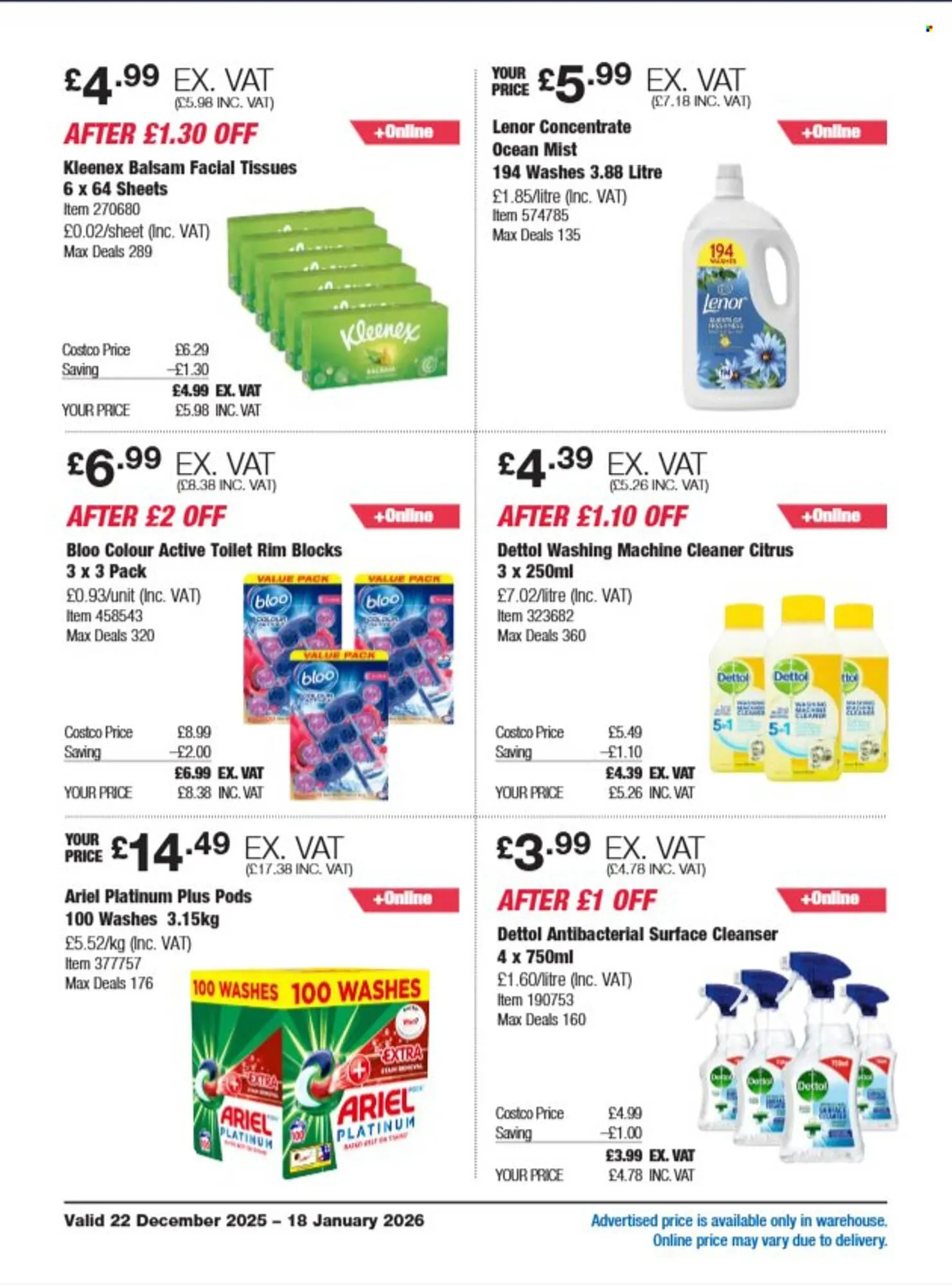 Costco leaflet from 22 December to 18 January 2026 - Catalogue Page 20