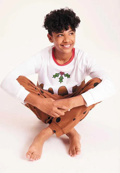 Boys Xmas Pudding Family Pyjamas