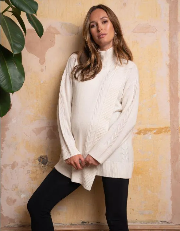 Draped Merino Maternity & Nursing Jumper