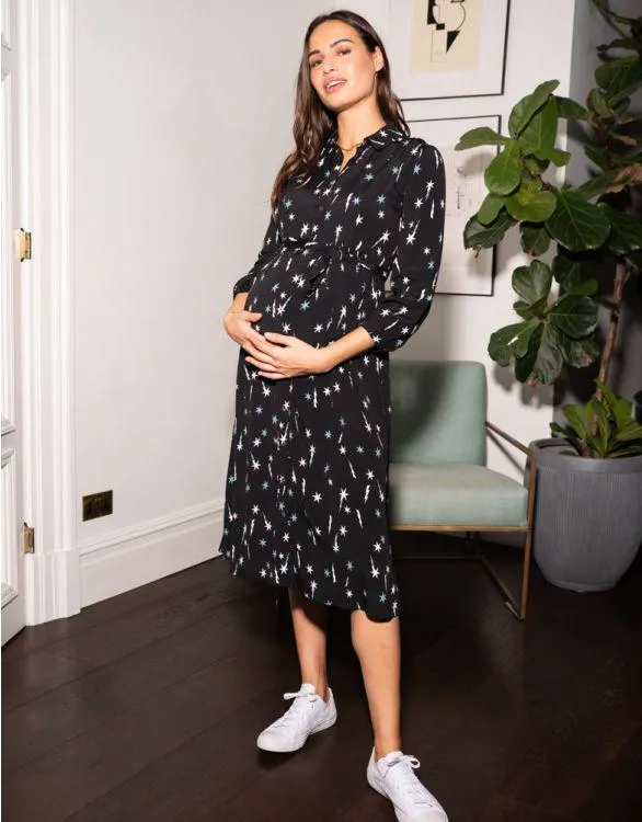 Shooting Star Maternity & Nursing Shirt Dress