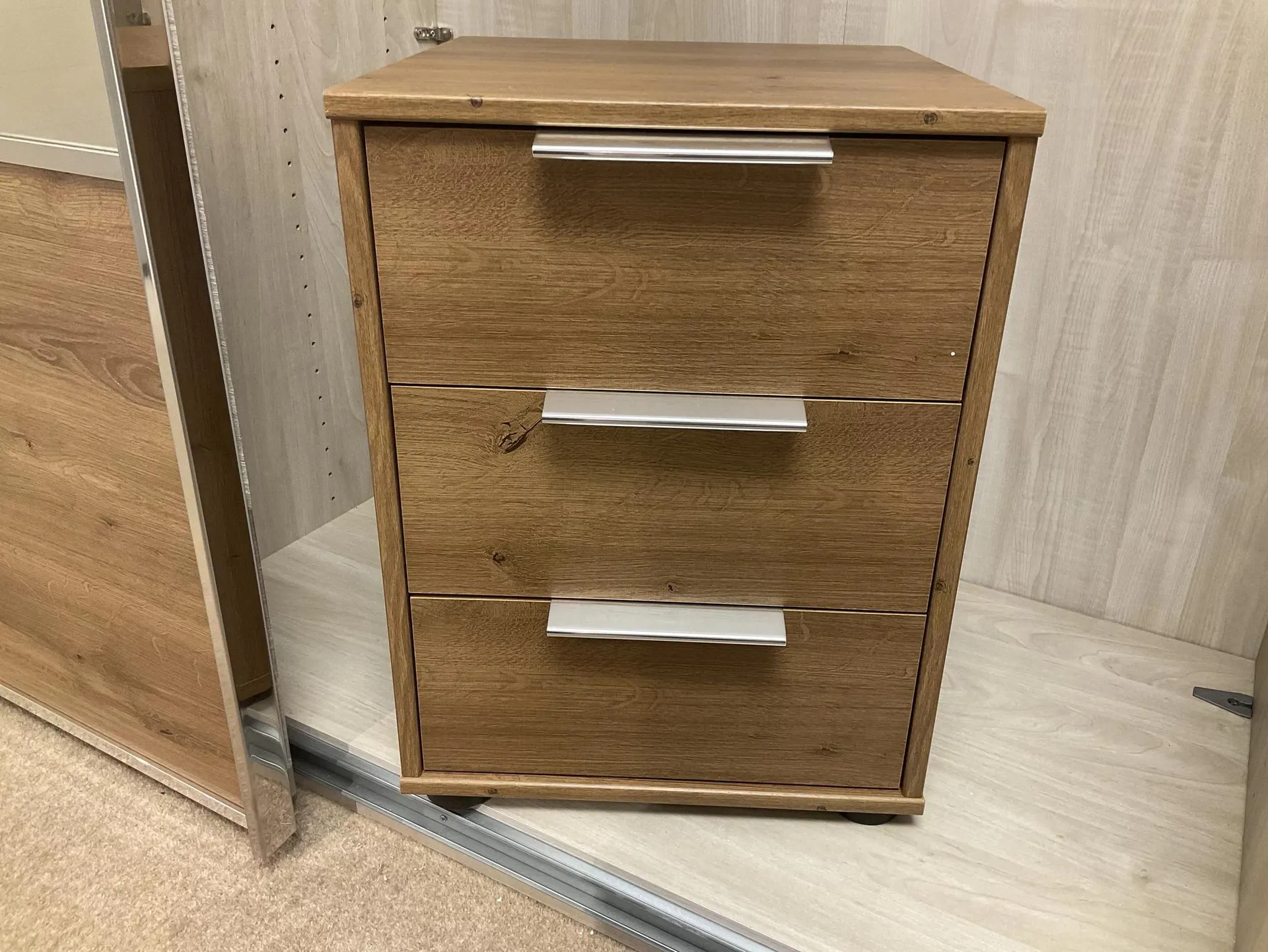 Oakland 3 Drawer Bedside Cabinet