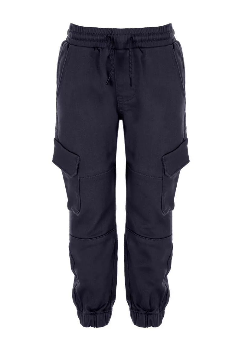 Younger Boys Dark Blue Combat Trousers