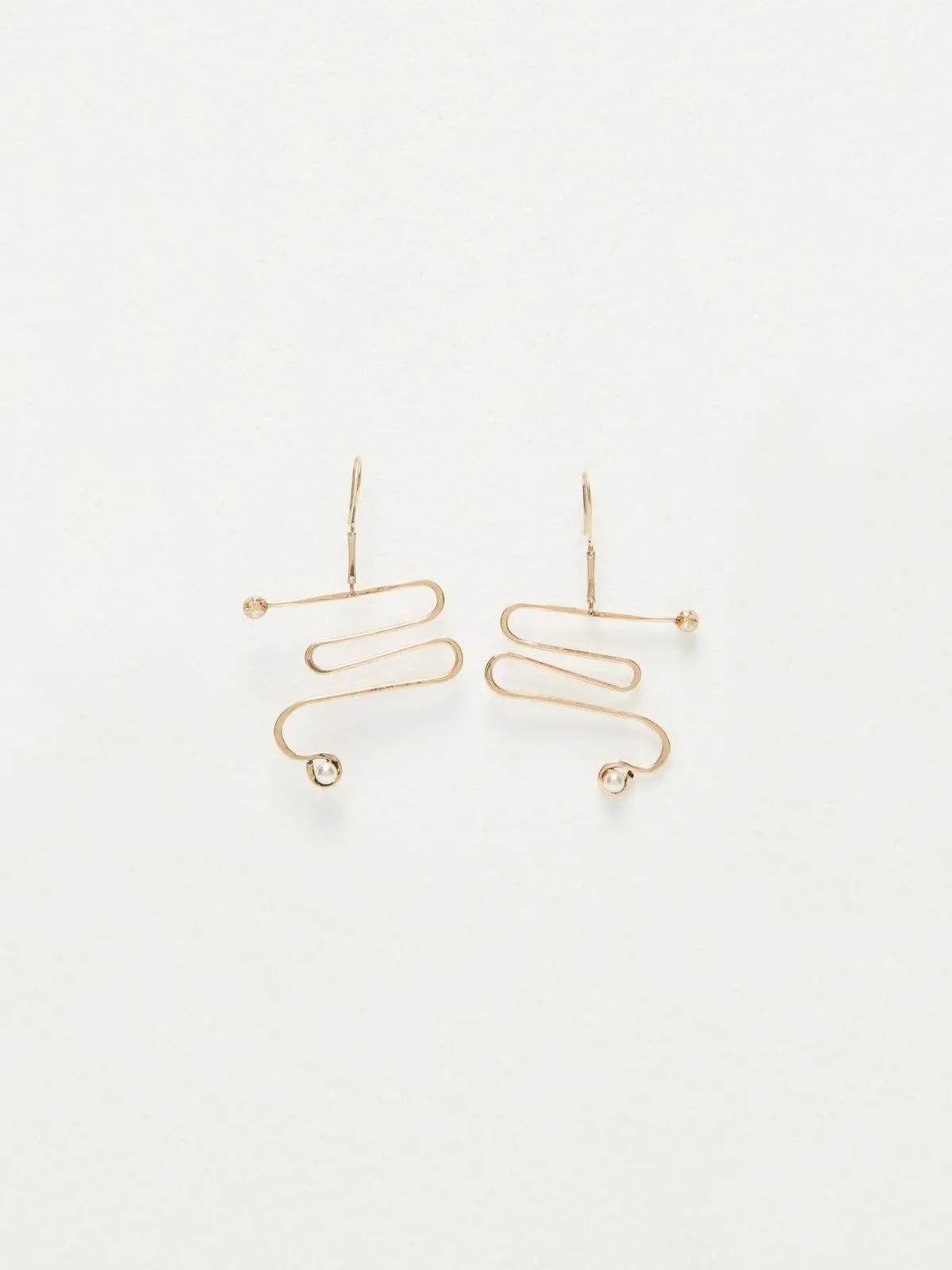 Metal spring earrings