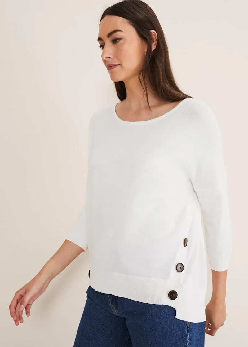 Linda Button Trim Knit