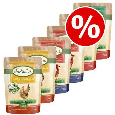 6 x 300g Lukullus Wet Dog Food Pouches - Special Price!*