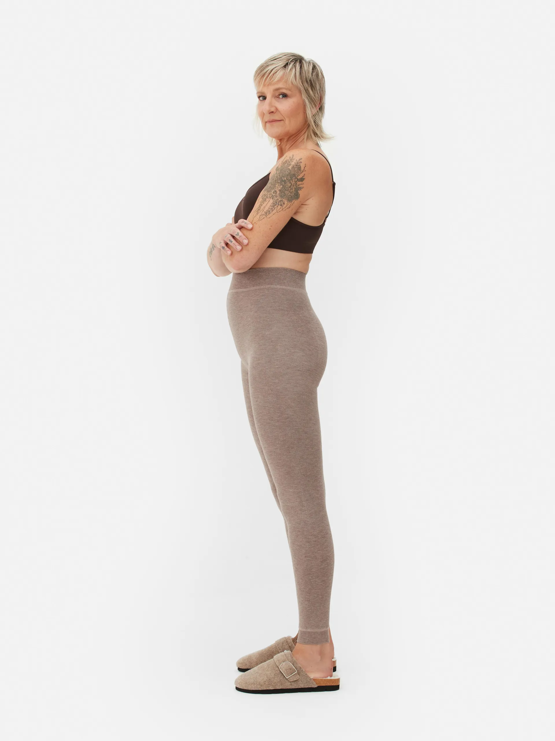 Breast Cancer Awareness Velvet Plush Lined Leggings