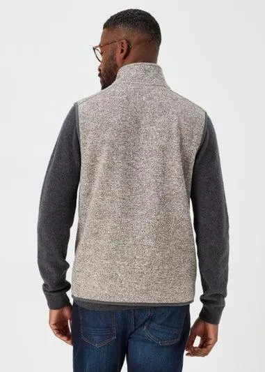 Lincoln Grey Textured Snit Gilet - Small