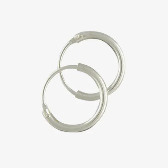 Sterling Silver 13mm Hinged Sleeper Earrings XSHSL13