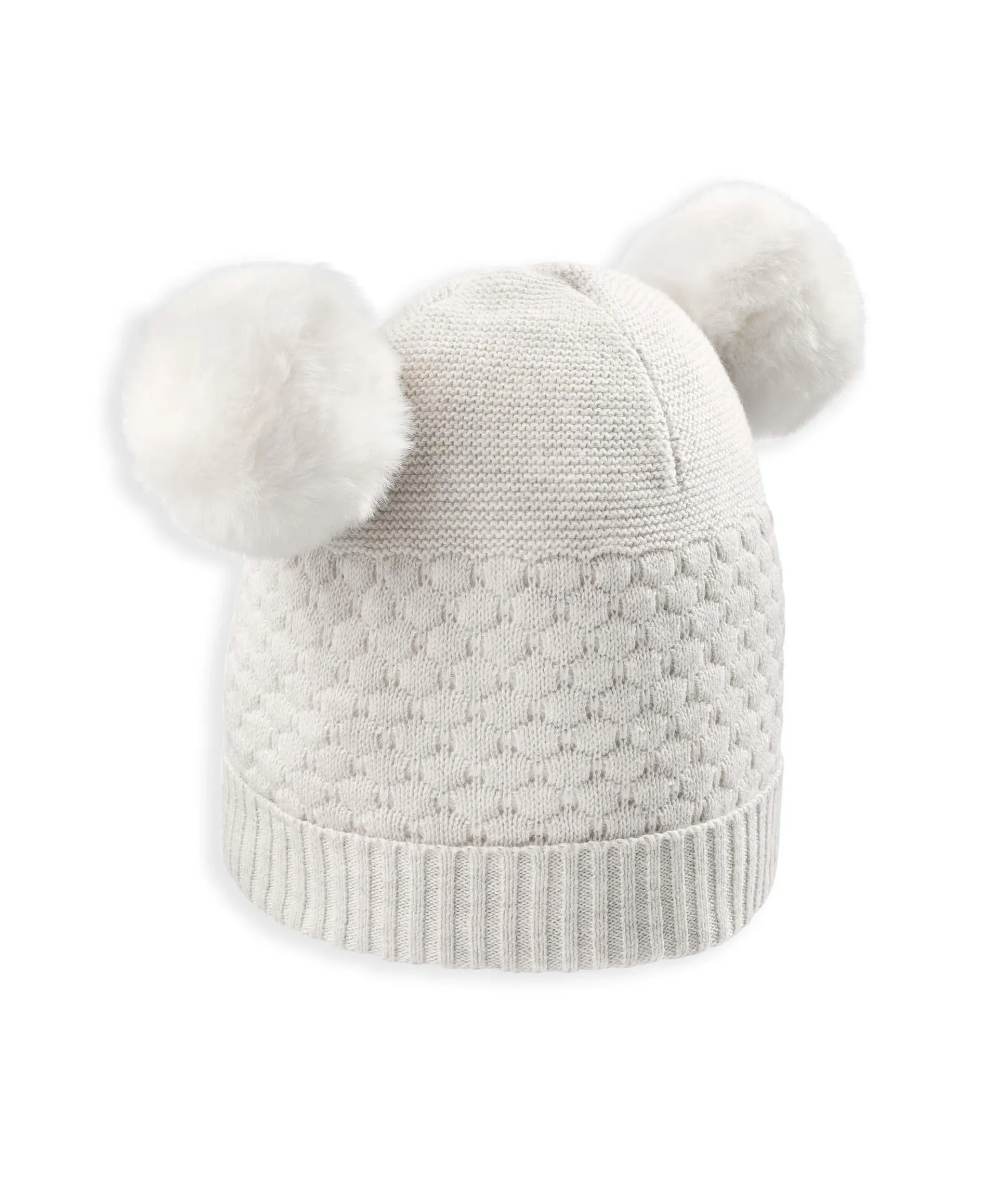 Sand Knitted Pom Pom Hat