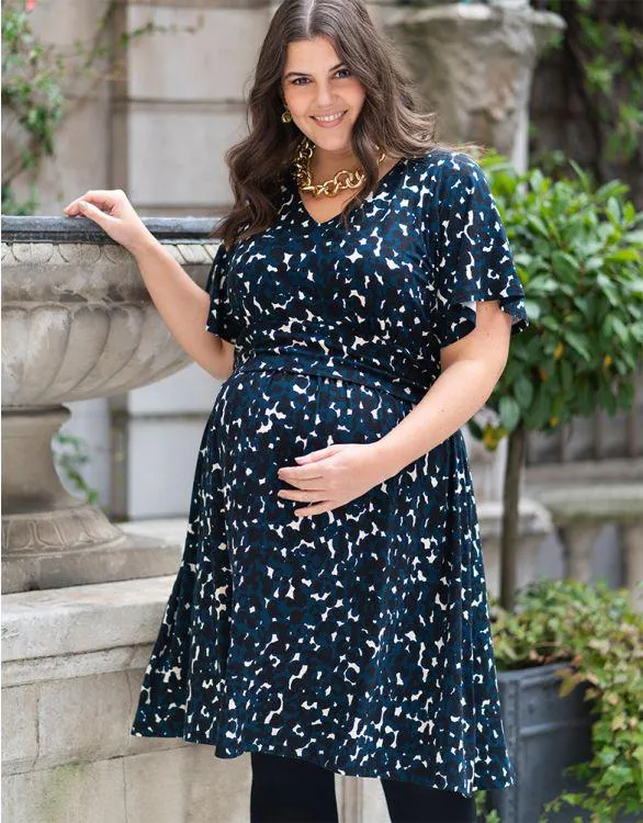 Curve Black Jersey Maternity & Nursing Dress