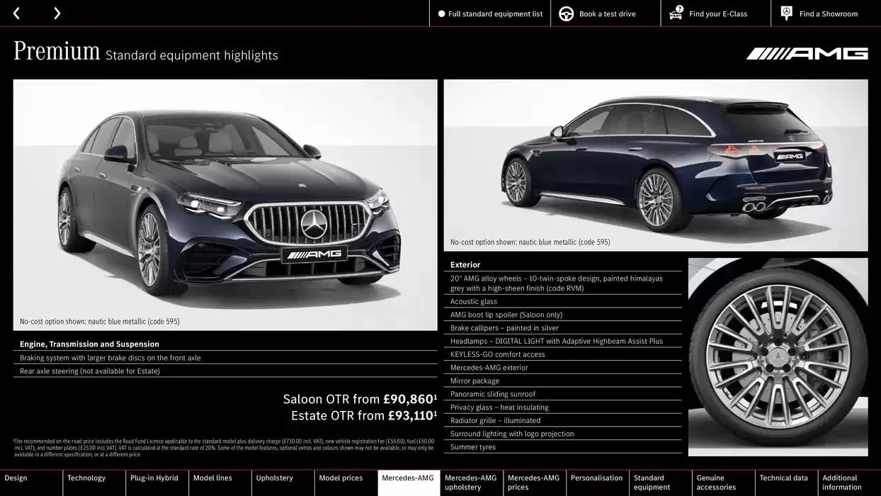 Mercedes Benz New E-Class Saloon from 17 October to 17 October 2025 - Catalogue Page 46
