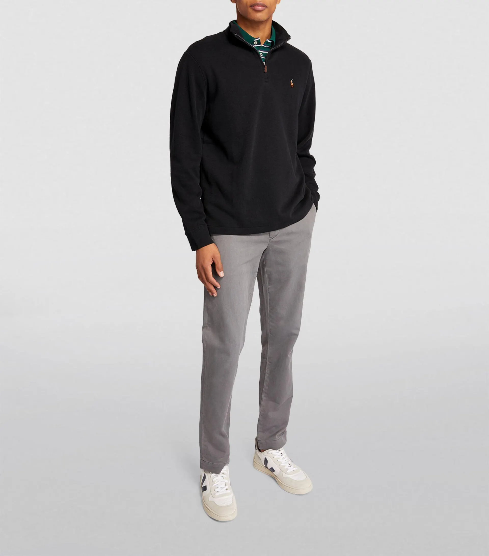 Cotton Quarter-Zip Sweater