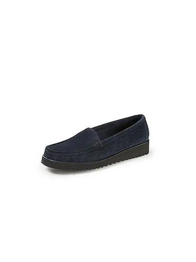 Loafers in water-repellent suede