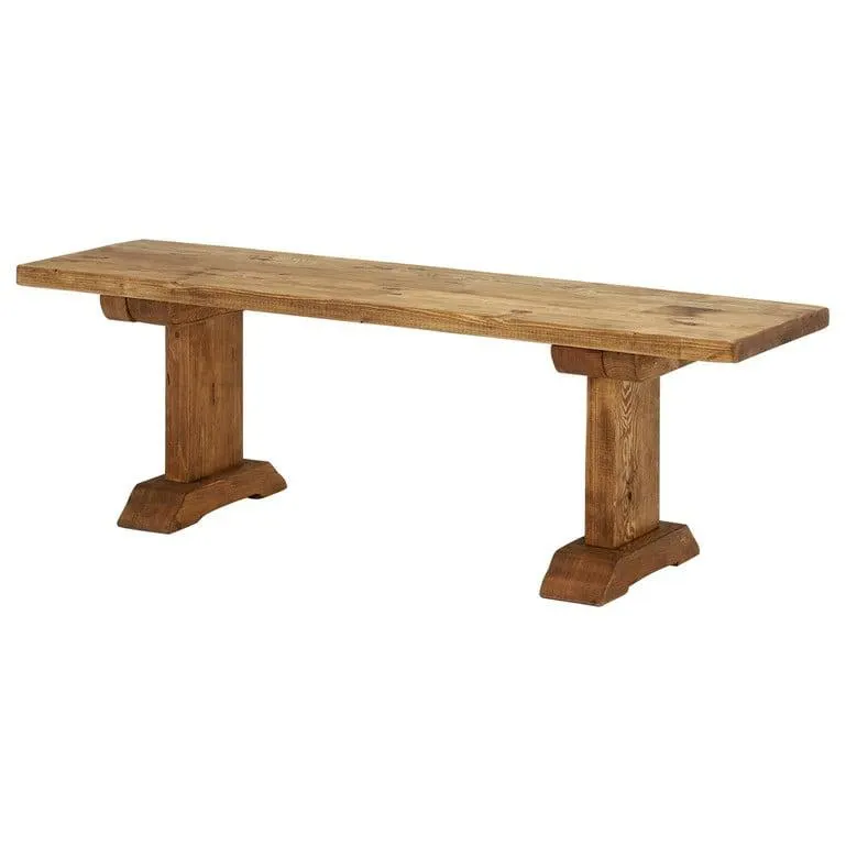 Brown Reclaimed Wood Dining Bench